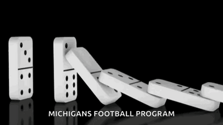 Slow Motion Dominoes Collapsing GIF