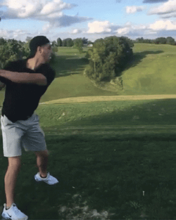 Slow Motion Golf Swing GIF
