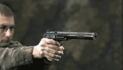 Slow Motion Pistol Shoot GIF