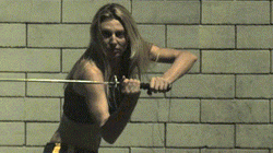 Slow Motion Samurai Trick GIF