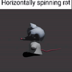 Slow Motion Spinning 3D Animated Rat GIF