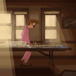 Slow Motion Tip Toeing Bobs Burgers GIF