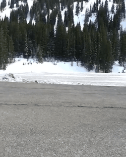 Slowly Walking In Ski Resort GIF