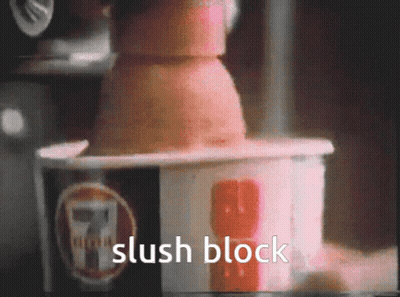 Slush Block Poured Into Container GIF