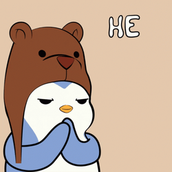 Sly Pudgy Penguin Rubbing Its Flippers GIF