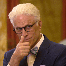 Sly Smile Ted Danson Thumbs Up GIF