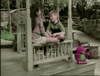 Small Barney Turns Big GIF