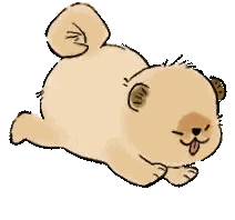 Small Brown Dog With Tongue Out Sticker