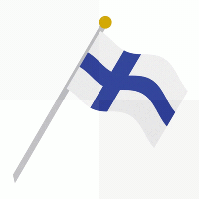 Small Flag With Blue Cross GIF
