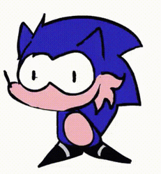 Small Funny Sonic Moving His Head GIF