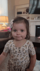 Small Girl Making Pouty Face GIF