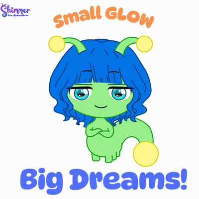 Small Glow Big Dreams Cartoon Sticker GIF
