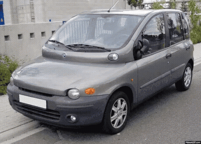 Small Gray Car Parked GIF