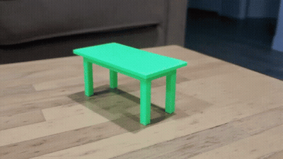 Small Green Table On Wooden Table GIF