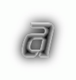 Small Letter A In Black And White GIF