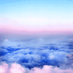 Small Paper Plane Aesthetic Clouds