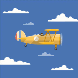 Small Plane Animated Cartoon