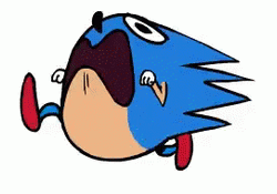 Small Sanic Running Fast GIF