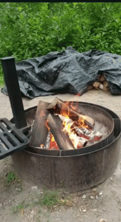 Small Warm Backyard Campfire GIF