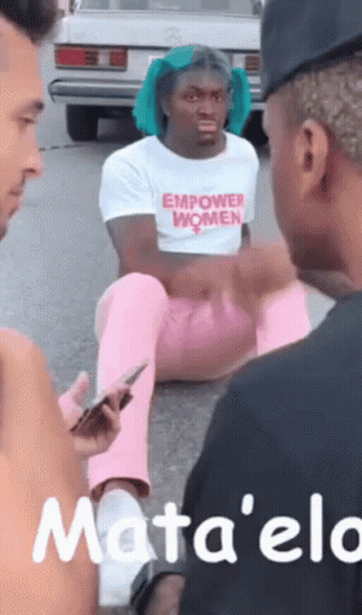 Small White Sheep Standing Next To Person GIF