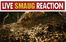 Smaug Getting Up From Bed Of Gold GIF