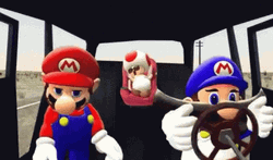 SMG4 Characters Happy Car Ride GIF