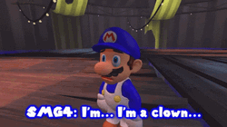 SMG4 Glitchy Luigi I'm A Clown GIF