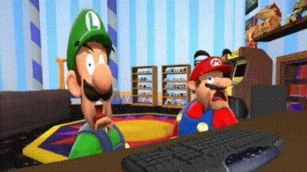 Smg4 Mario And Luigi's Reaction To Information GIF