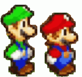 Smg4 Mario And Luigi Walking GIF