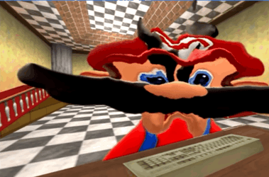 Smg4 Mario Distorted Face GIF