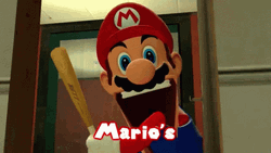 Smg4 Mario Holding A Bat GIF