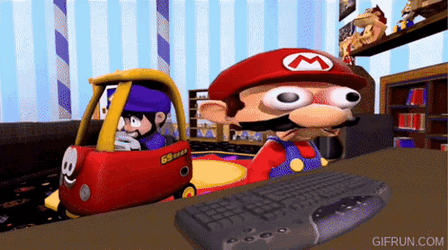 Smg4 Mario Riding GIF