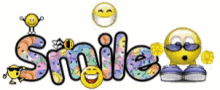 Smile Text With Dancing Emojis