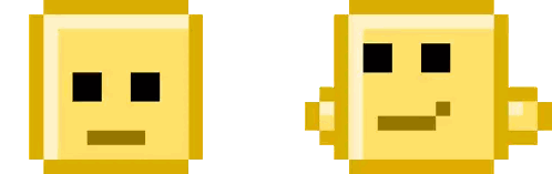 Smiley And Cartoon Faces Pixel Art Sticker