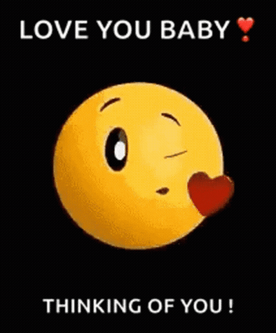 Smiley Blowing Kiss Love You Baby GIF