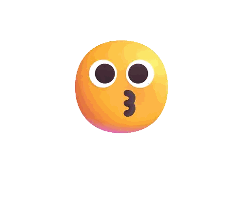Smiley Blowing Kiss With Pink Heart Sticker