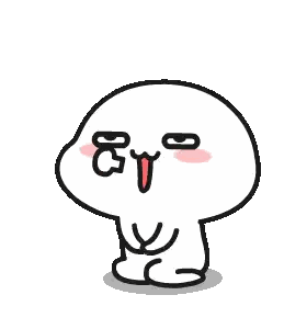 Smiley Cartoon Character Sitting Sticker