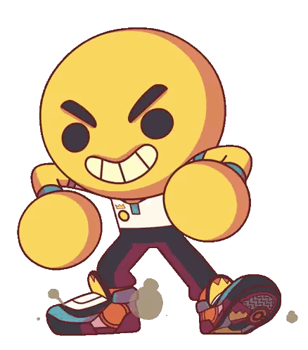 Smiley Cartoon Character With Crown Sticker