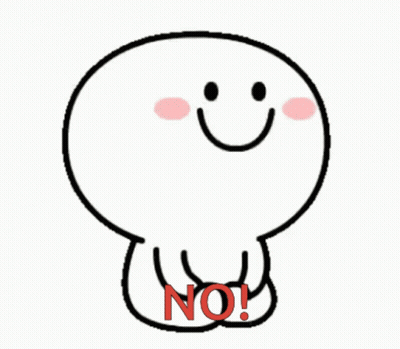 Smiley Cartoon Saying No GIF