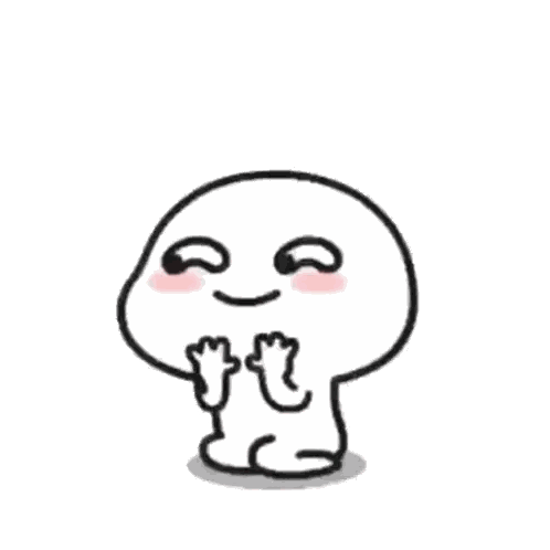 Smiley Cartoon Sitting With Hands On Knees Sticker
