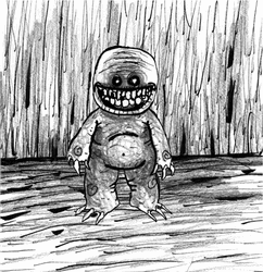 Smiley Creepy Baby Drawing GIF