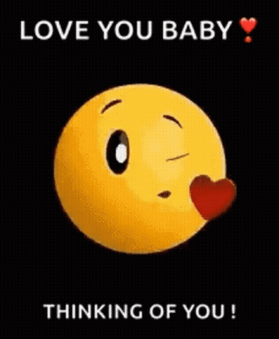 Smiley Face Blowing Kiss Saying Love You Baby GIF