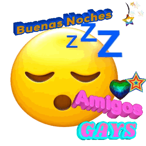 Smiley Face Buenas Noches Amigos Gays Sticker