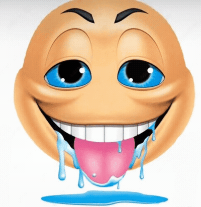 Smiley Face Dripping Water From Mouth GIF