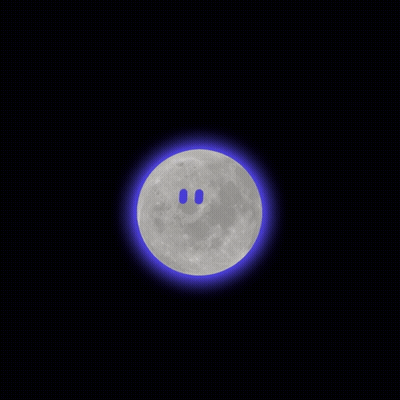 Smiley Face Full Moon GIF