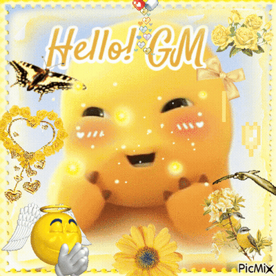 Smiley Face Hello Gm GIF