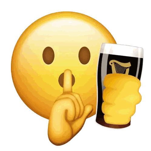 Smiley Face Holding Guinness Beer Sticker