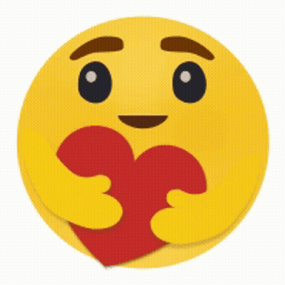 Smiley Face Holding Red Heart GIF