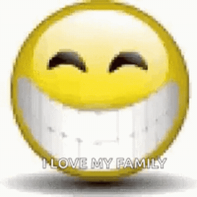 Smiley Face I Love My Family GIF