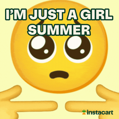 Smiley Face I'm Just A Girl Summer GIF